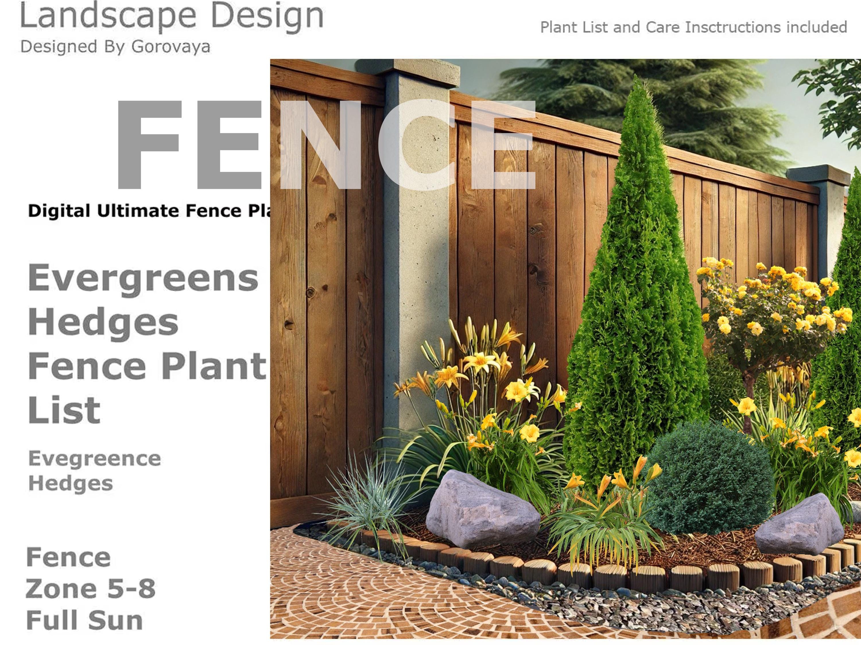 Living Evergreen & Hedge Fence Plants Guide for Zones 5-8, Digital Download  - Etsy
