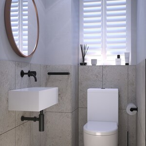 3D Powder Bathroom Interior Design Visualization - Etsy