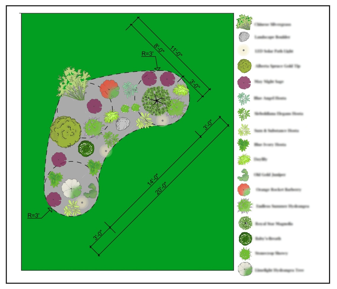 Premade Landscape Design, Landscape Berm, Zone 4-9 Berm, Berm Flower ...