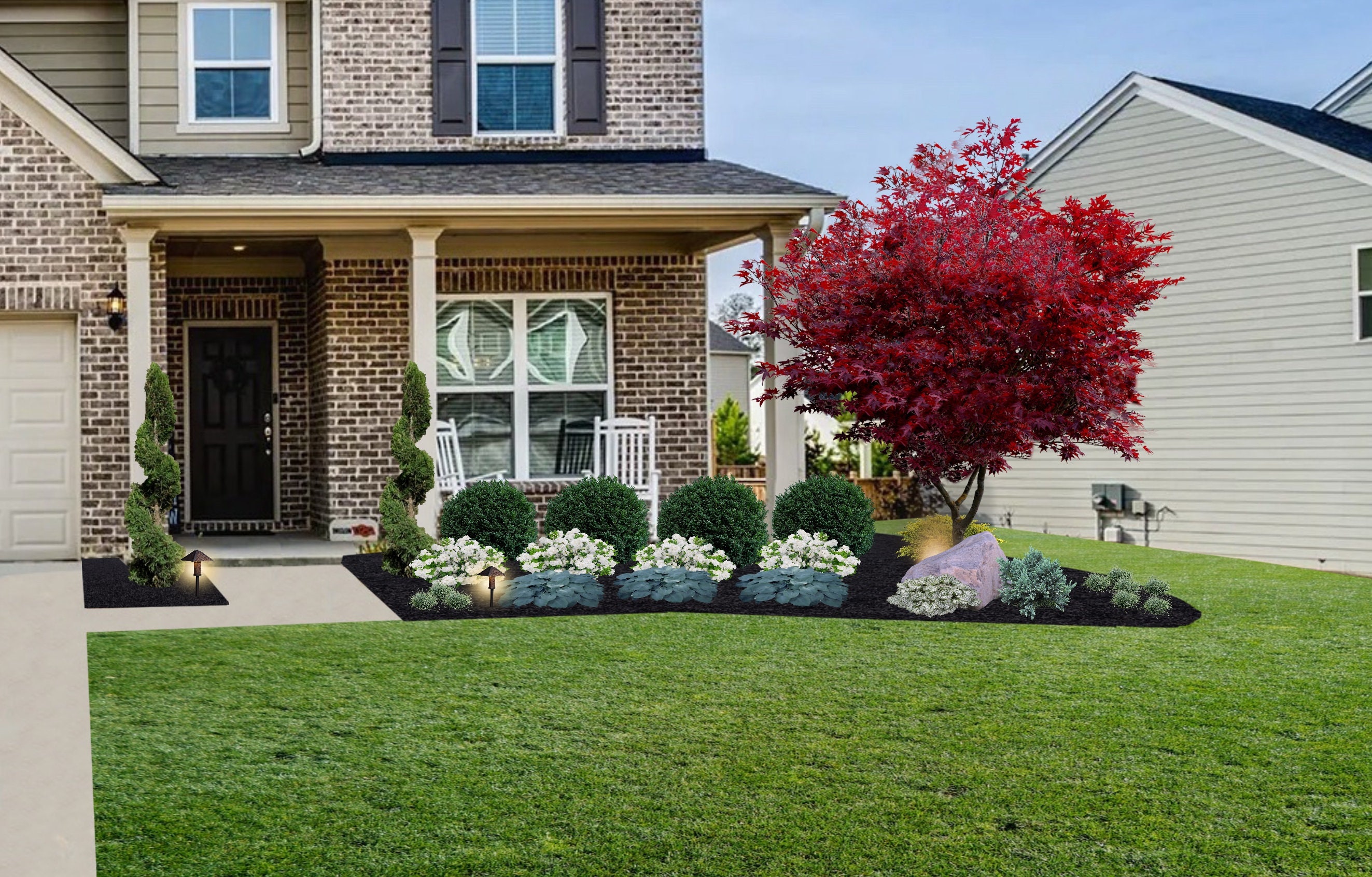Zone 4-8 Landscape, Landscape Design, Landscape Layout, Plant List
