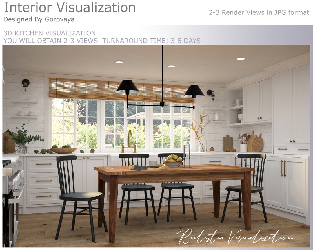 Online Kitchen Interior Design, Kitchen Remodeling, 3D Architectural