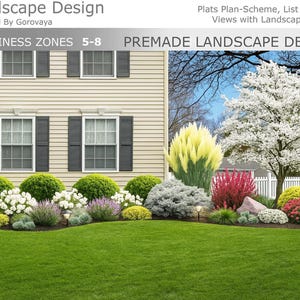 Premade Landscape Design, Landscape Garden Bed, Zone 5-8 , Landscape Idea