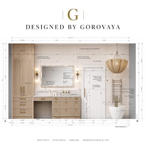 2D Bathroom Floor Plan & Elevation  Drawings