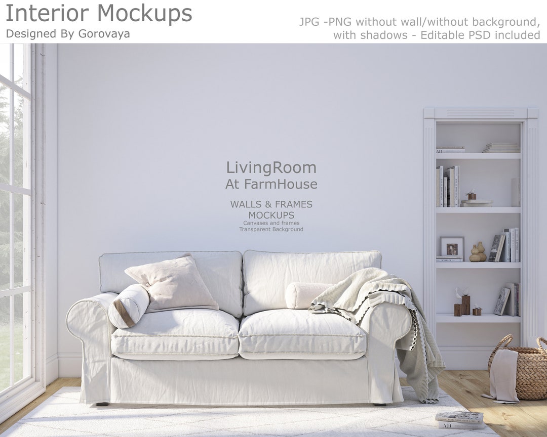 Interior Mockup, Farmhouse Living Room Mockup, Livingroom Mockup ...