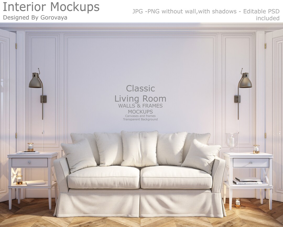 Interior Mockup, Living Room Mockup, Family Room Mockup, English
