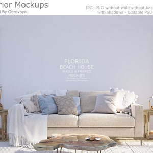 Interior Mockup, Beach House Mockup, Summer House Mockup, Ocean House Mockup, Living Room Mockup