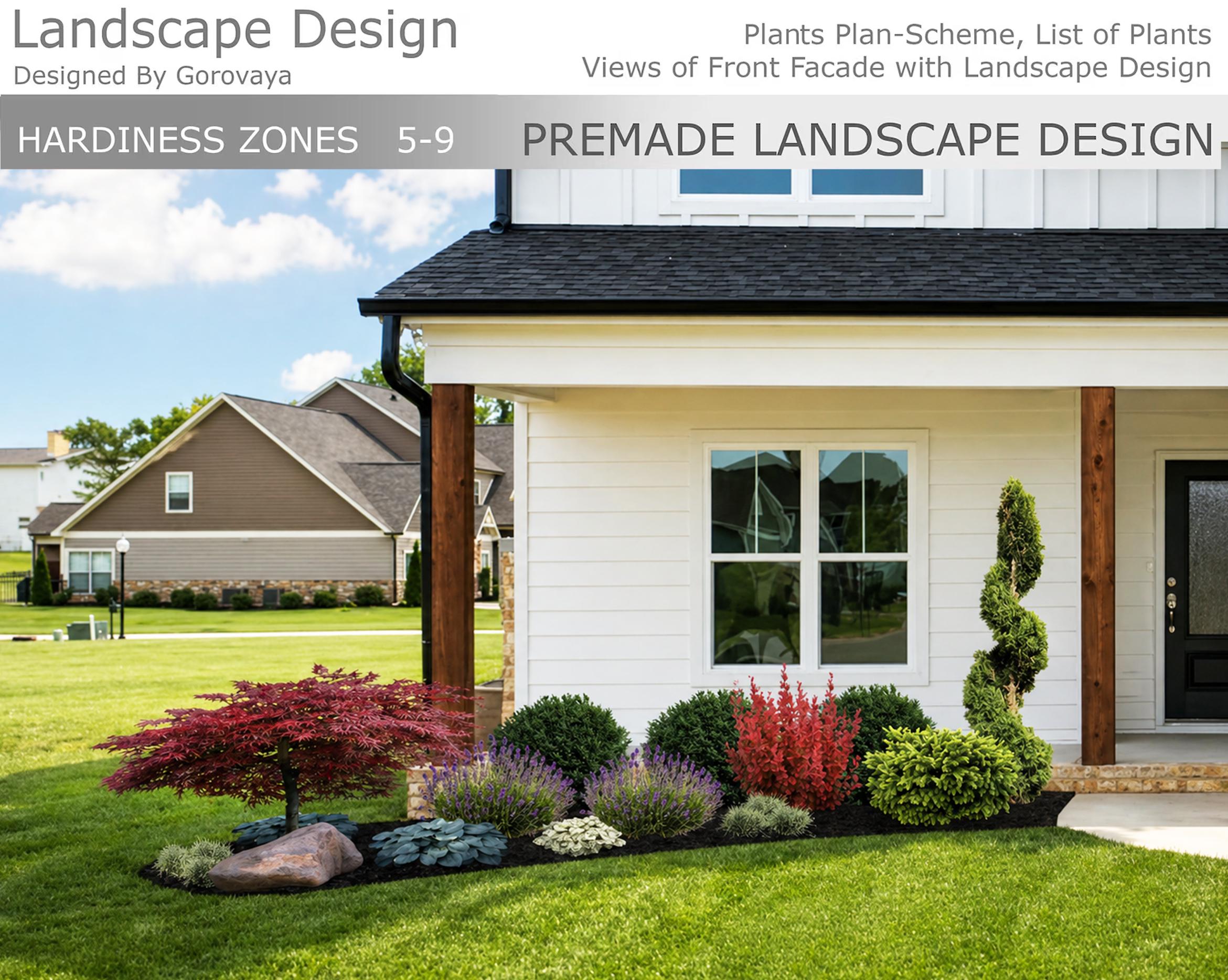 Japanese Evergreen Garden: Ready-made Front Yard Garden Design
