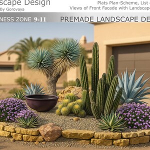 Arizona Premade Landscape Design, Landscape Berm, Zone 9-11 Berm
