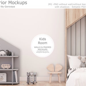 Interior Mockup, Kid&#39;s Room Mockup, Nursery Room Mockup, Baby Room Mockup, Nursery Mockup, Wallpaper Mockup, Kids  Mockup, Playroom Mockup