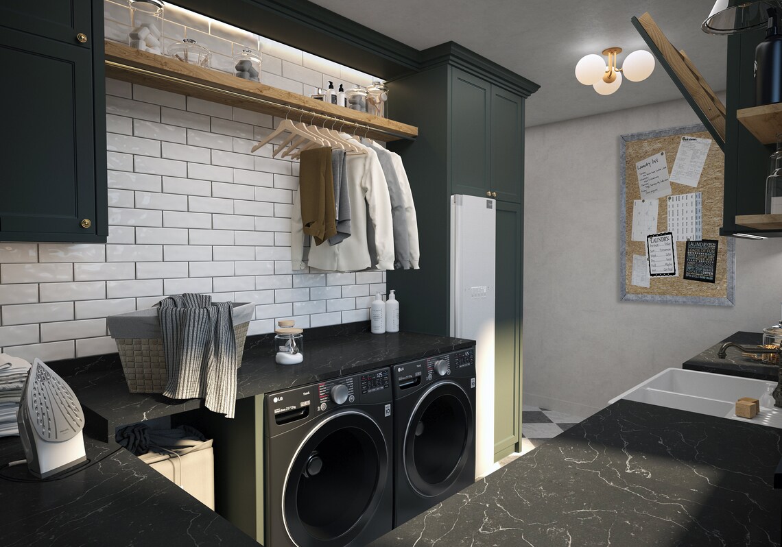 Laundry Room 3D Visualization & Photorealistic Rendering - Etsy