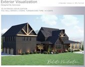3D House Facade Visualization, Exterior Design Rendering