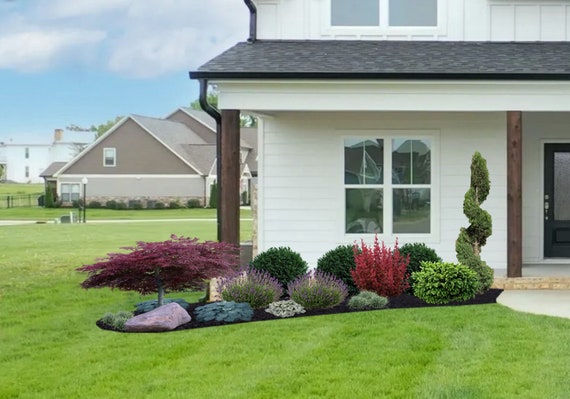 Front Yard Landscaping With Evergreens Foliage First Makeover For A