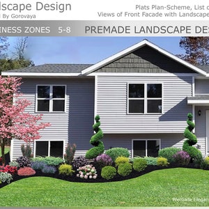 Premade Landscape Design, Landscape Design, Landscape Layout, Plant List, Zone 5 Landscape Design, Easy Landscape Design, Landscaping,Garden