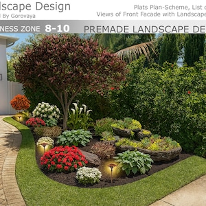 Florida Premade Landscape Design – Landscape Berm Garden – USDA Zones 8–10 – Full Sun to Partial Sun