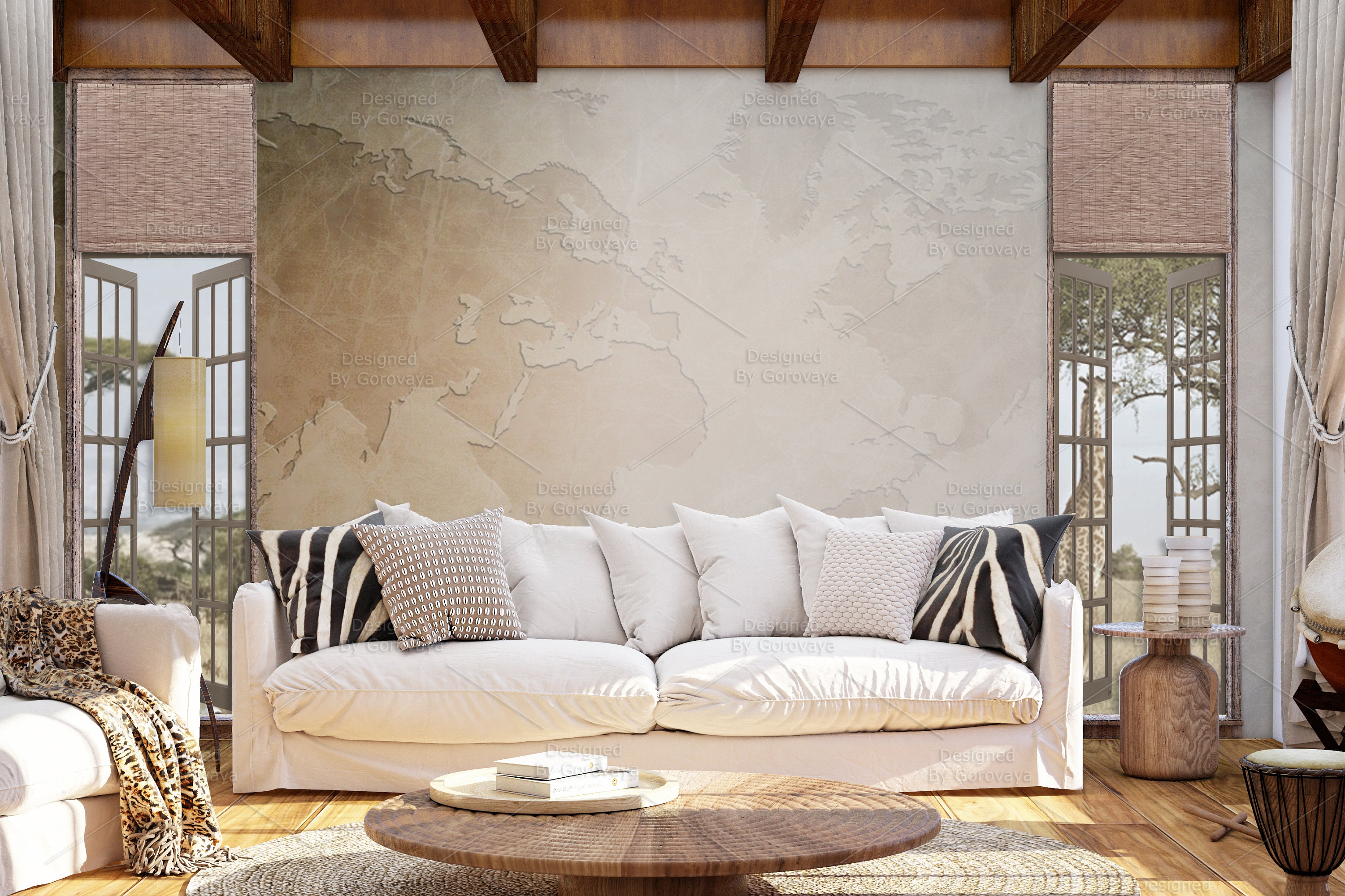 Interior Mockup, Livingroom Mockup, Family Room Mockup, African Mockup ...