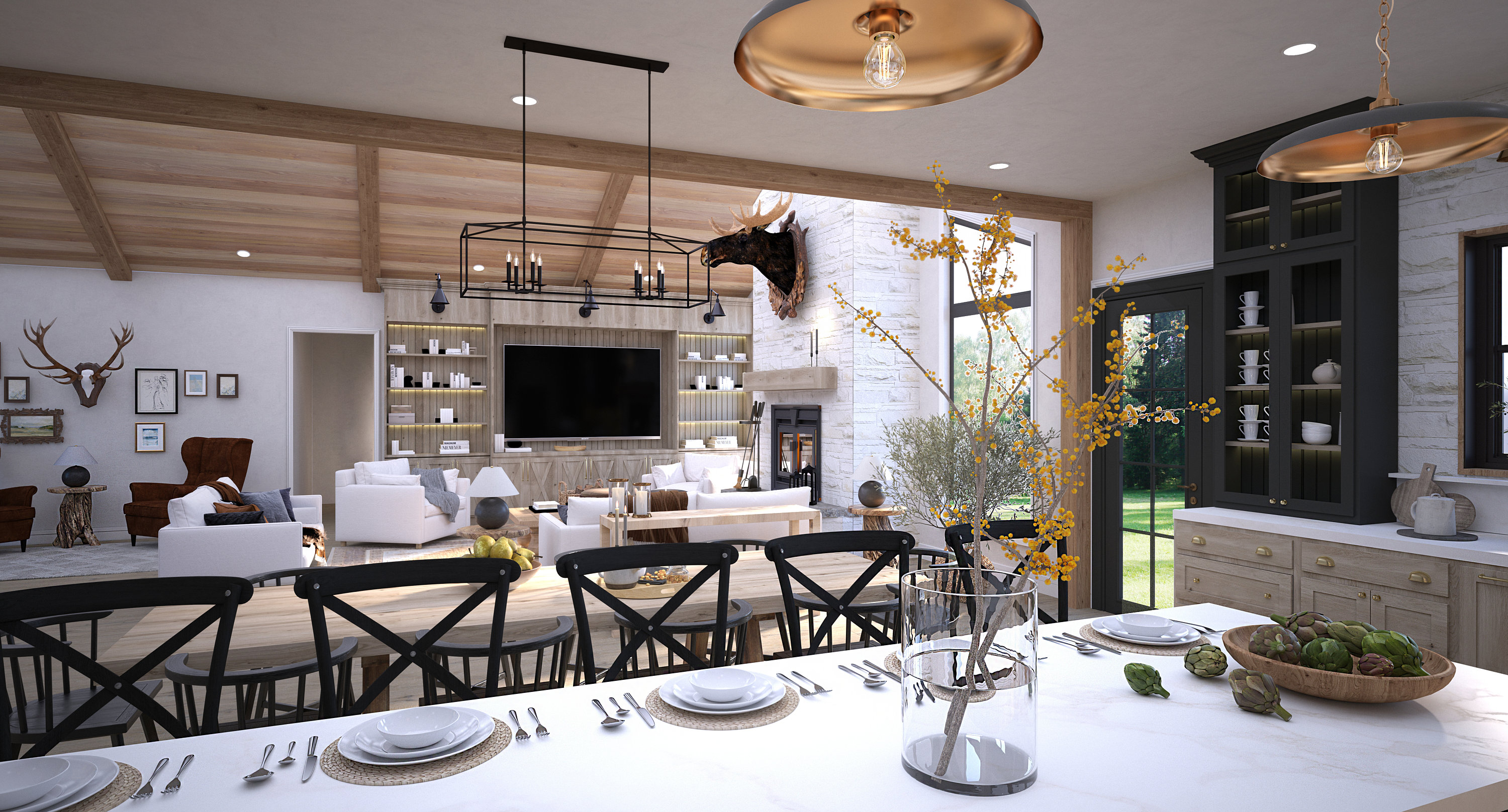 Custom Living Room Design Rendering | 3D Visualization - Etsy