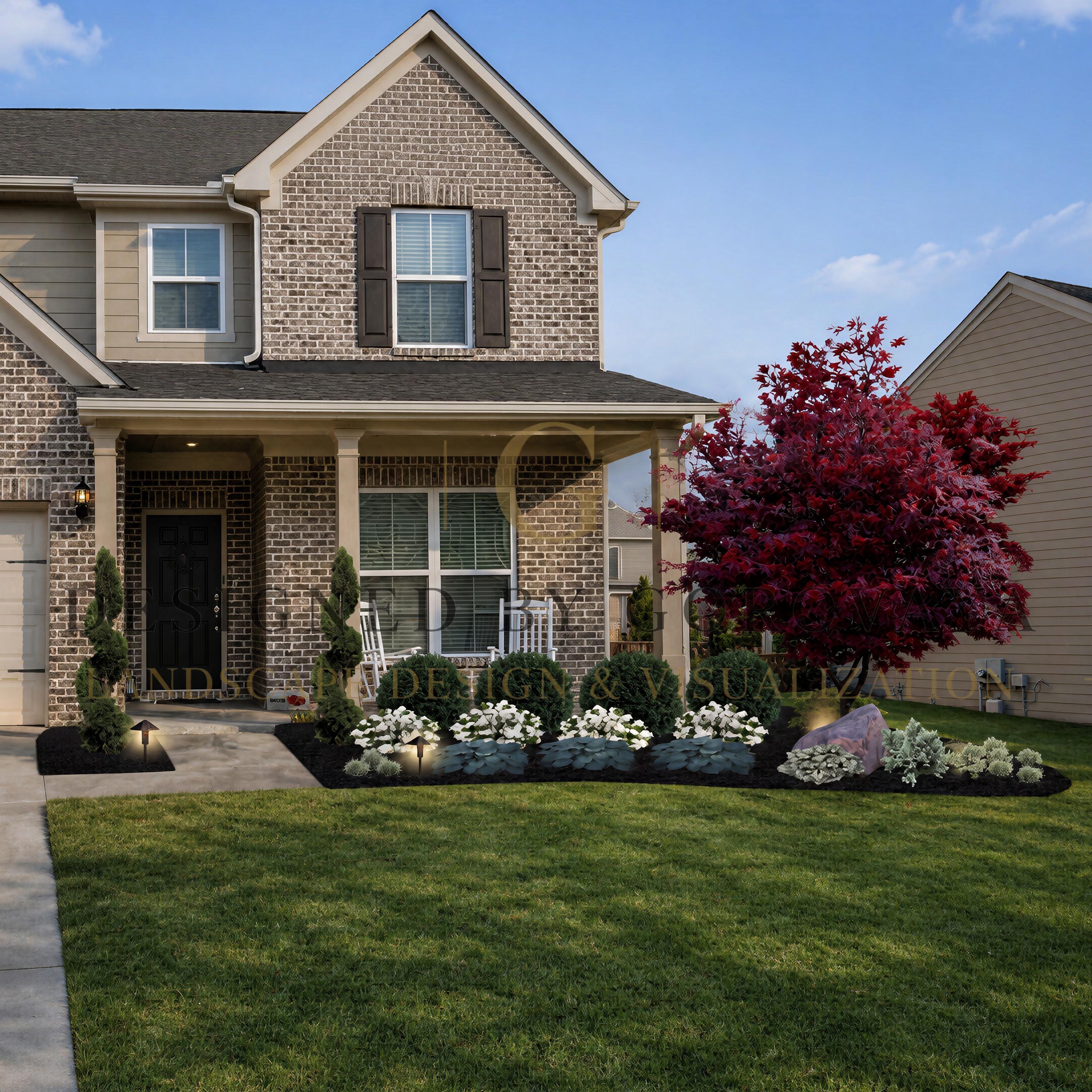 Japanese Maple Front Yard Landscape | Premade Garden Design