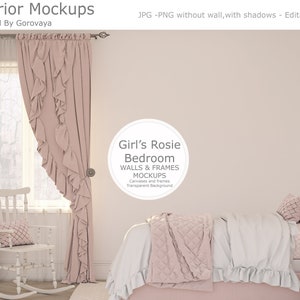 Interior Mockup,Frame Mockup,Farmhouse Mockup,Modern Nursery Room Pink,Wallpaper Mockup,Baby Room Mockup,Girl&#39;s Room Mockup,Wall Mockup