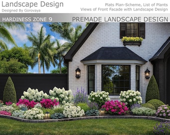 Landscape Products AVボード Texas Zone 9 (9a , 9b) Landscape Premade Design, Ready Made