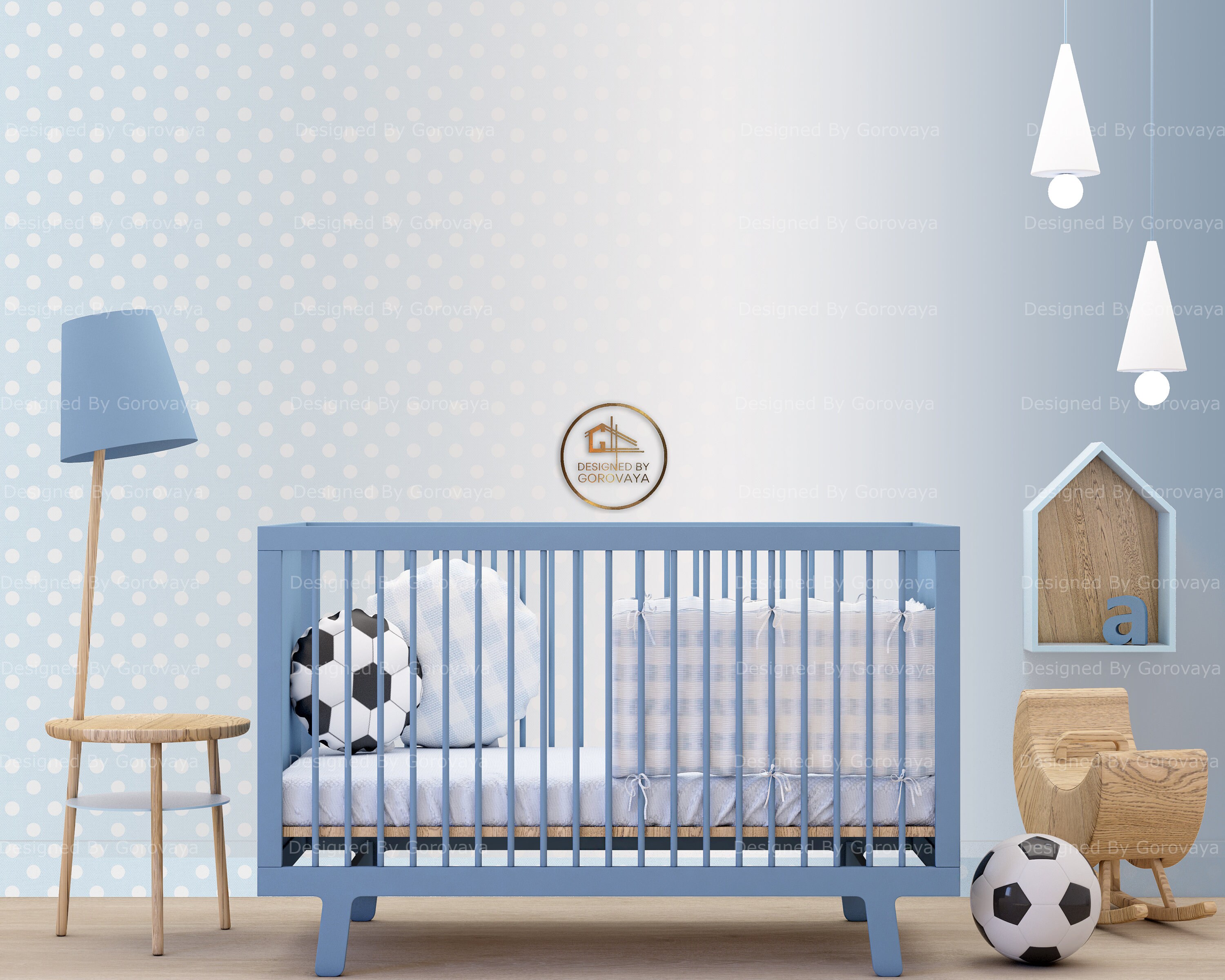 Nursery Mockup Interior Mockup Blank wall Mockup Baby Room