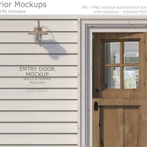 Front Door Mockup, Porch Door Mockup, Entry Mockup, Outdoor Mockup, Dairy Dutch Double Door Mockup