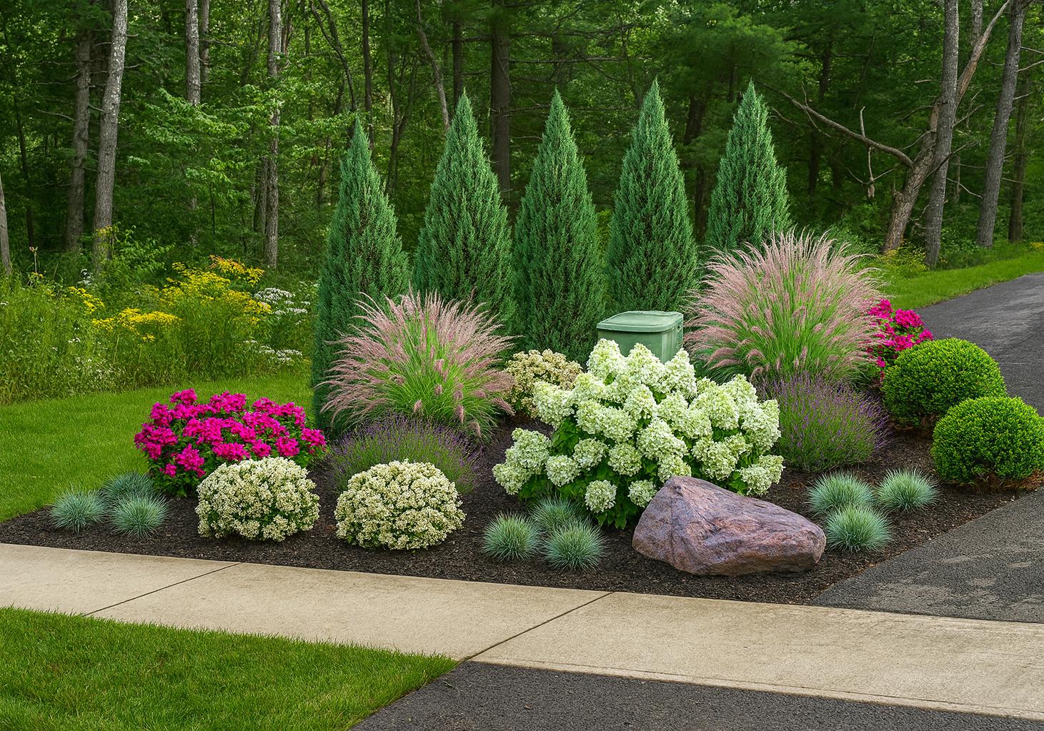 Premade Utility Box Landscaping Design | Corner Garden With Premade Utility Box Landscaping Design | Corner Garden With