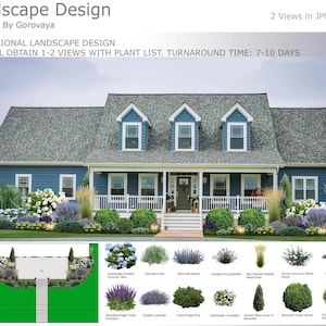 Custom Landscape Design, Landscape Front Facade, Landscape Layout, Landscape Design, Landscape Visualization, Landscape Online, Curb Appeal