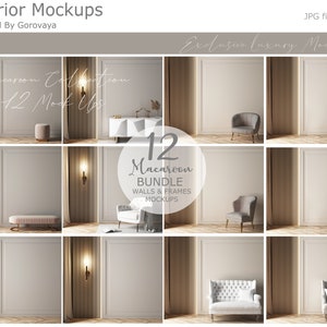12 Interior Mockup Bundle Set, Interior Mockup, Mockup, Blank Wall Mockup, Minimalist Mockup, Living Room Mockup, Luxury Mockup, Boho Mockup