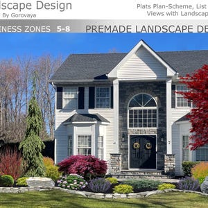 Premade Landscape Design, Landscape Garden Bed, Zone 5-8 , Landscape Idea, New Jersey Landscape