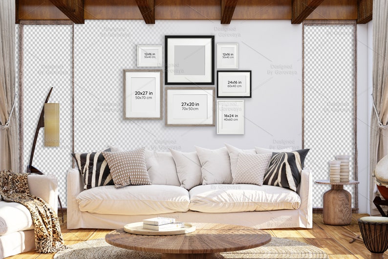Interior Mockup, Livingroom Mockup, Family Room Mockup, African Mockup ...