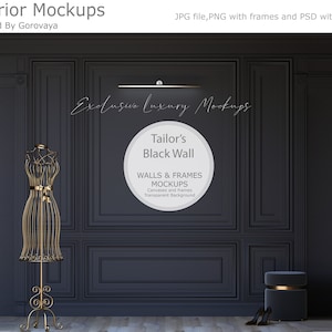 Interior Mockup Dark,Dressing Room Mockup,Girls room Mockup,Fashion Designer Mockup,Tailor Mockup,Sophisticated Mockup,Wall mockup black