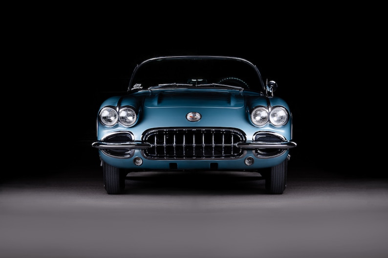 Corvette C1 Print Corvette C1 Man Cave Decor Car Wall Art Garage Wall Art Vintage Car Photography Classic Sports Car