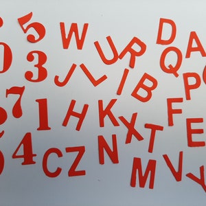Stanzteile Buchstaben und Zahlen