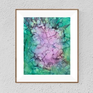 SPRING VISION ORIGINAL Alcohol Ink Abstract, Impressionist Floral, Gift for Mother&#39;s Day