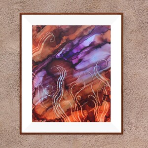 WHAT LIES BENEATH Original Alcohol Ink Abstract, Alcohol Ink Art, Organic Abstract Art, Fluid Art
