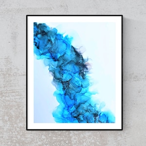 SMOKE ON the RIVER Original Alcohol Ink Abstract, Alcohol Ink Art, Fluid Art, Modern Art
