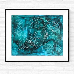 WANDERINGS ORIGINAL Alcohol Ink Abstract, Alcohol Ink Art, Modern Art