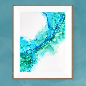 LANGUID BAYOU Original Alcohol Ink Abstract, Alcohol Ink Art, Fluid Art, Modern Art
