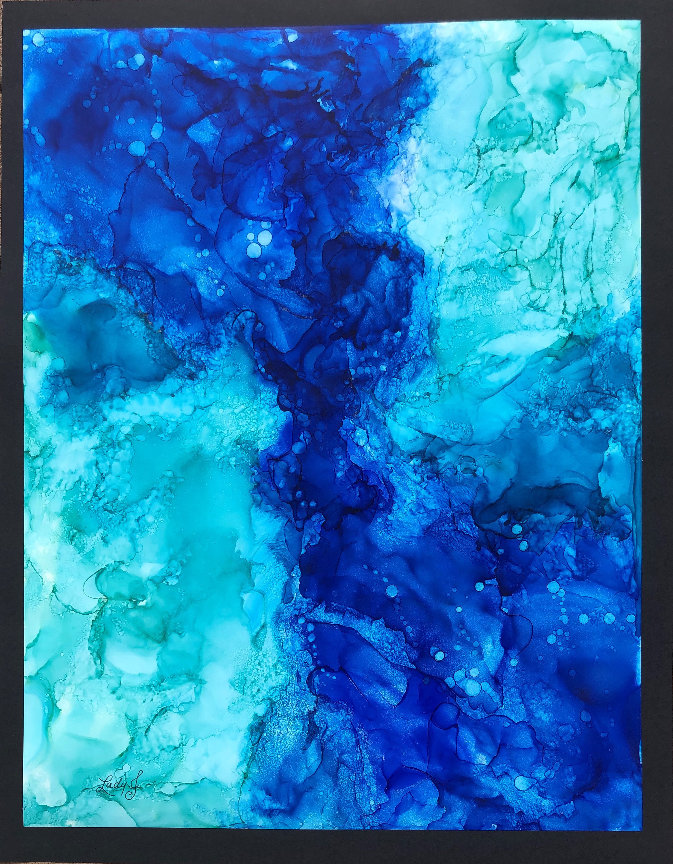 LARGE FORCES of NATURE 2, Original Alcohol Ink Abstract, Alcohol Ink ...