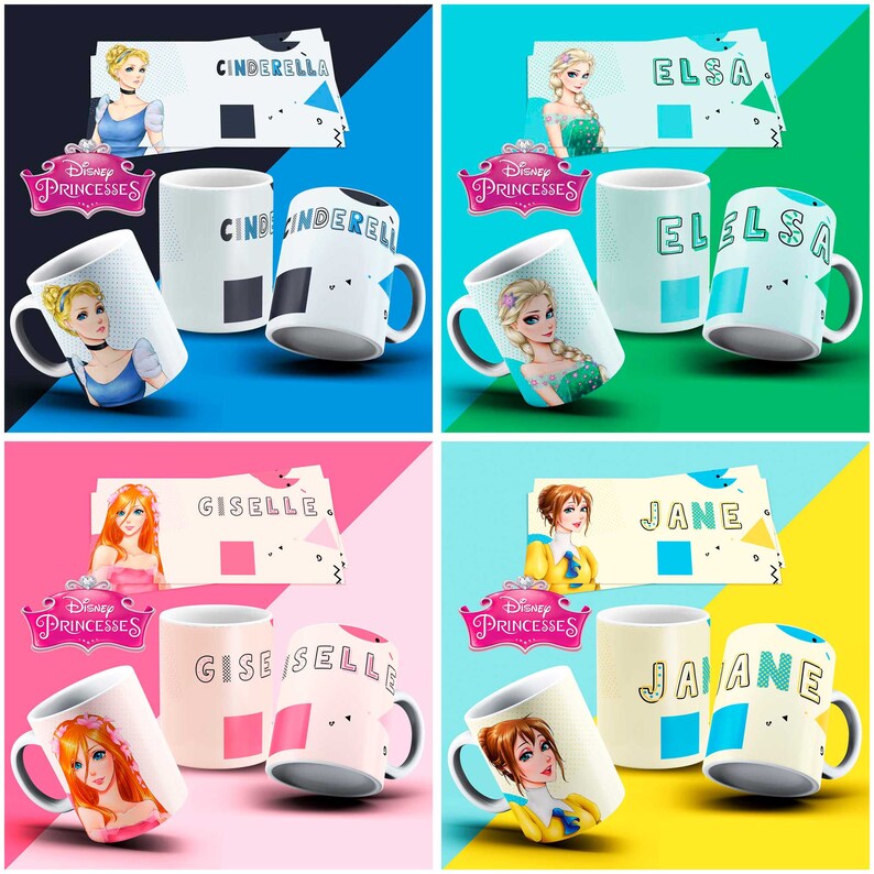 18 Mug Design Template Disney Princess Mug Sublimation Etsy