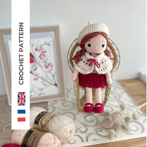 Maëlys, la poupée d'automne, tutoriel au crochet / Maëlys, the autumn doll, crochet pattern