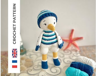 Gwendal the seagull, crochet tutorial / Gwendal the seagull, crochet pattern