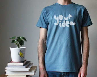 Camiseta serigrafiada con tus ideas | Regalo personalizado para creativos, ilustradores | Camiseta estampada a mano