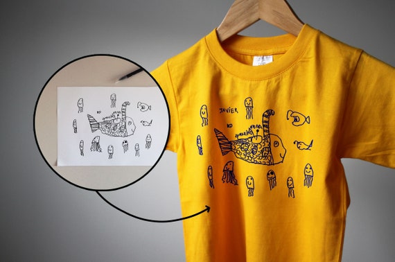 Slapper af Australien destillation Custom T-shirt With Drawing Eco Friendly Screen Printed - Etsy
