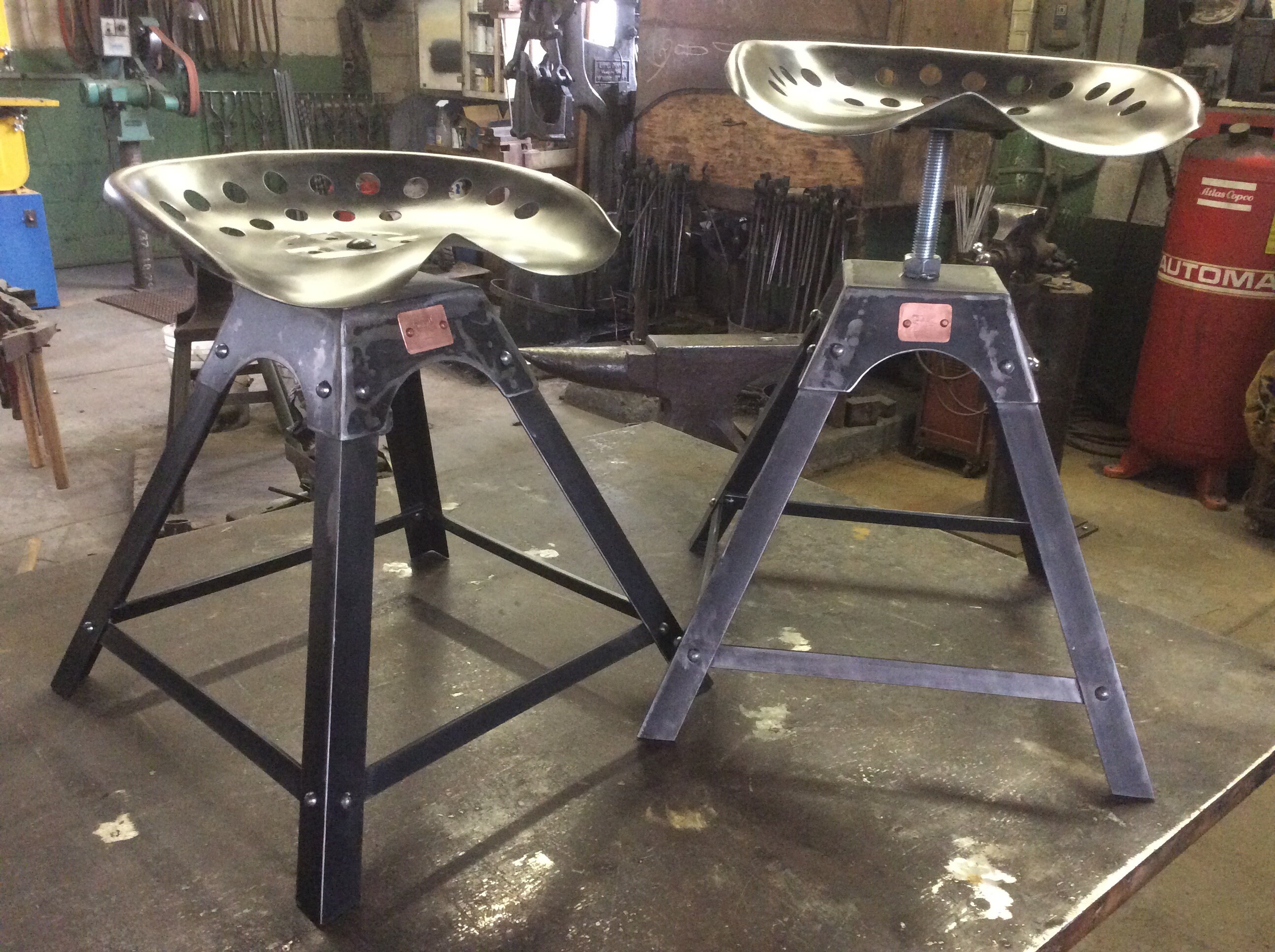 Stool chair tractor seat chair shop stool adjustable Etsy