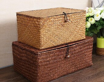 dark brown storage baskets