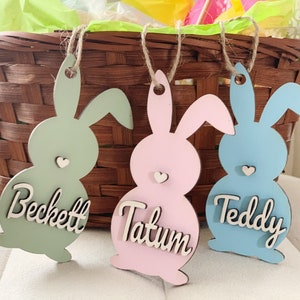 Personalized Easter Basket Tags, Easter Baskets Personalized, Bunny Tags, Easter Basket Tags, Easter Name Tag, 3D Easter Tag, 3D Name Tag