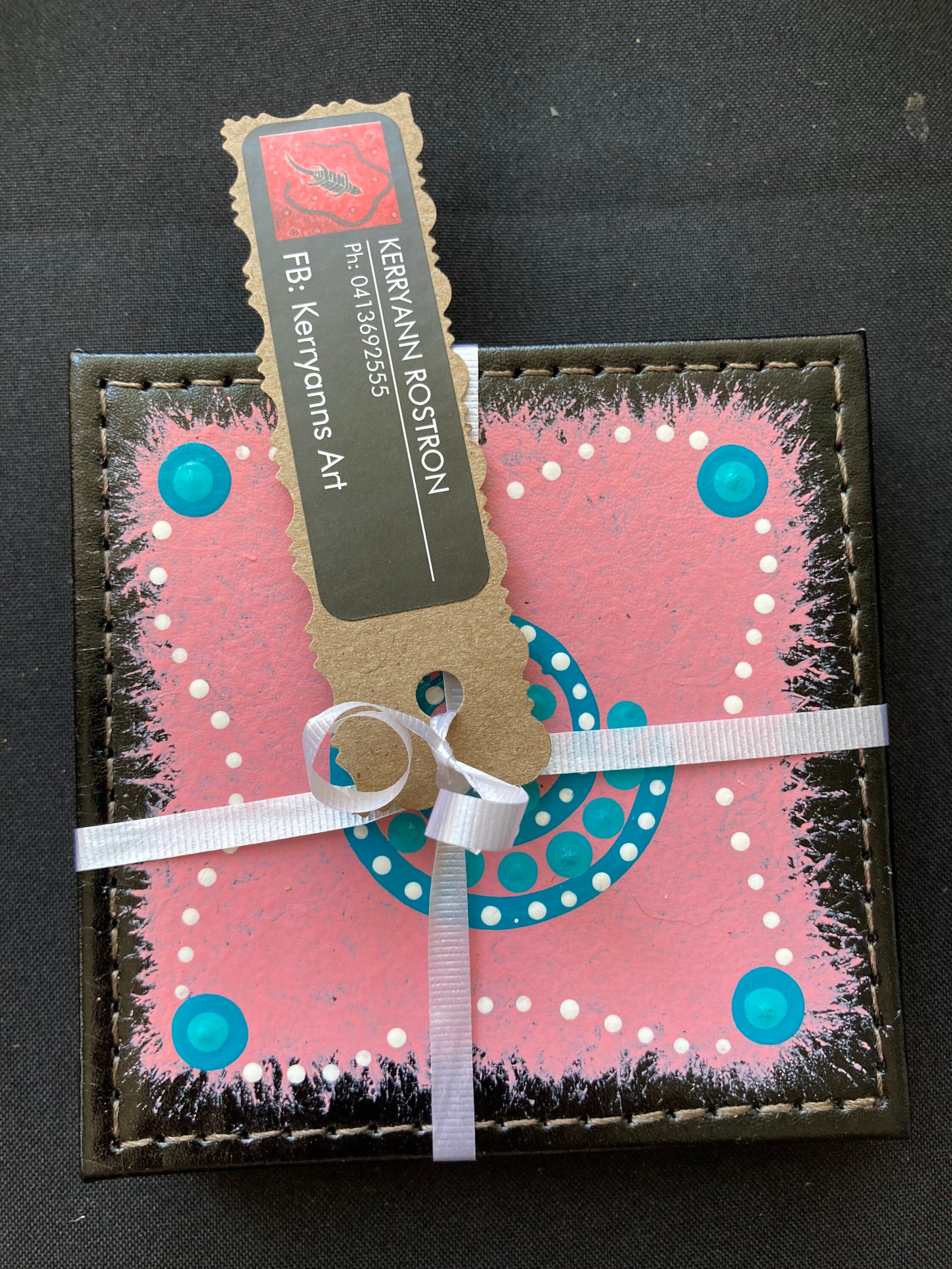 VINYL COASTER SET 4 Etsy