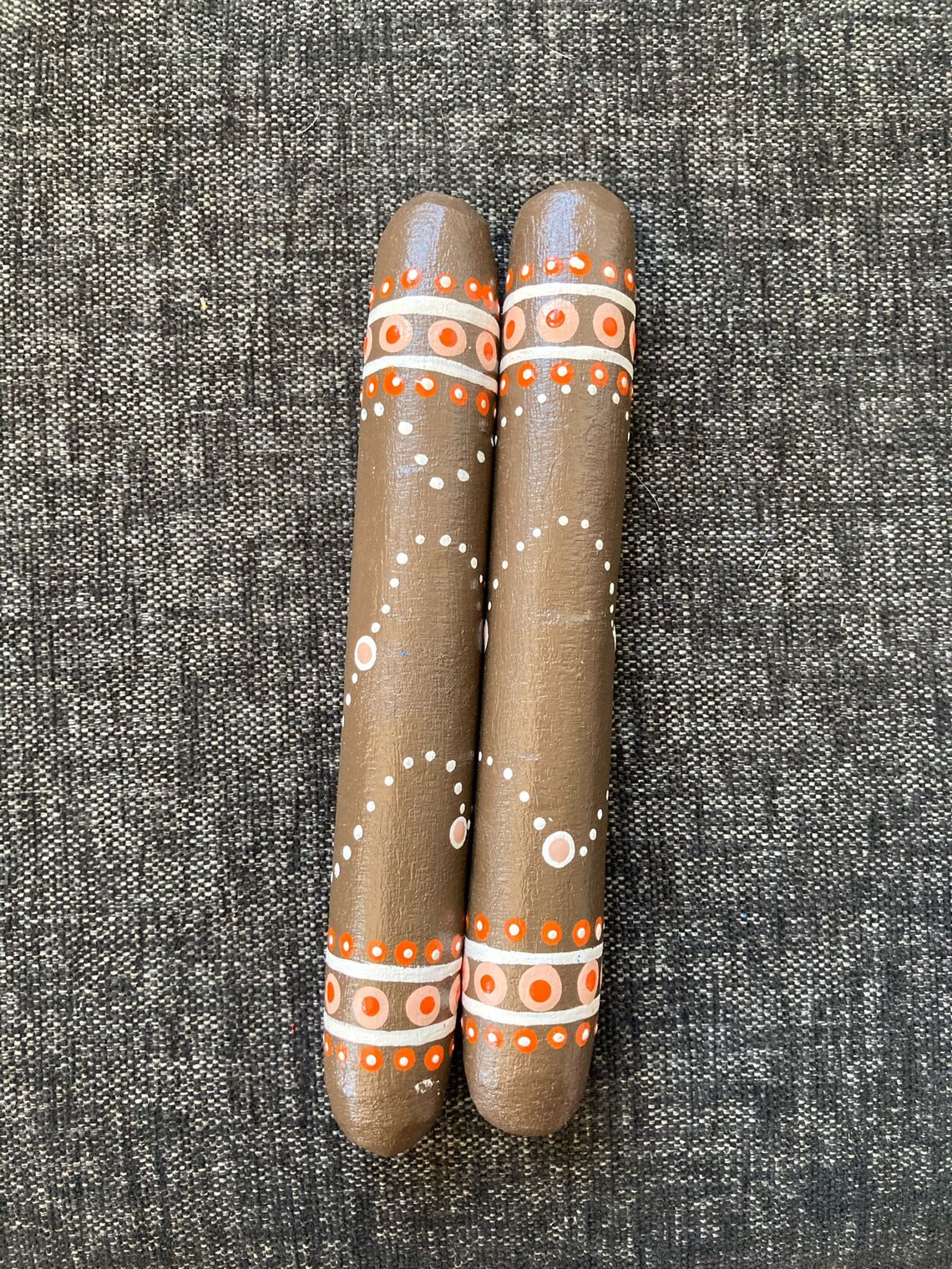 Clap sticks hand painted by myself Wiradjuri aboriginal Etsy