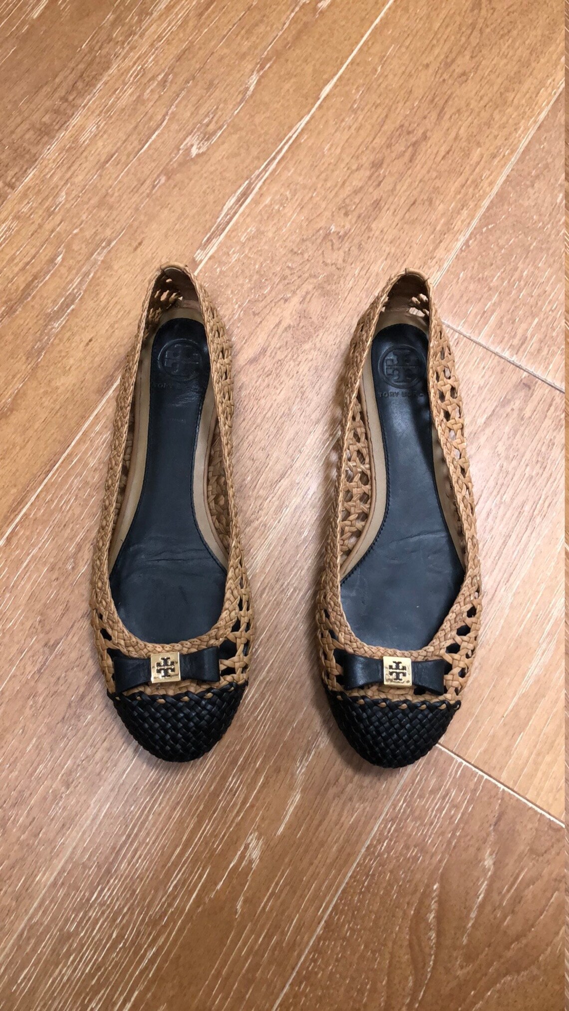 Rare Vintage Tory Burch Basket Weave Ballet Flats 8 Etsy